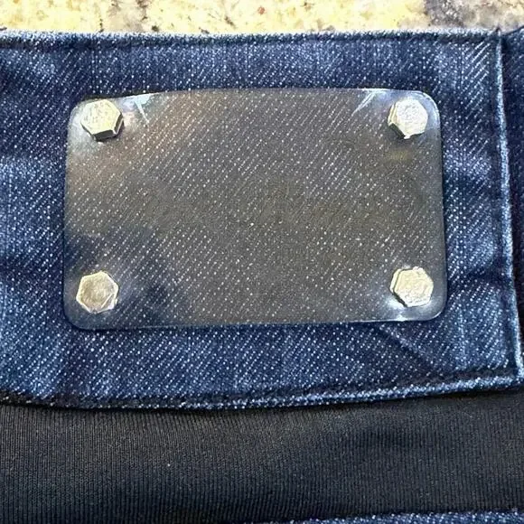 Rare VTG Apple Bottoms Side Panel Tuxedo Jeans McBling Era Nelly Y2K SZ 32”x33” - Picture 12 of 16